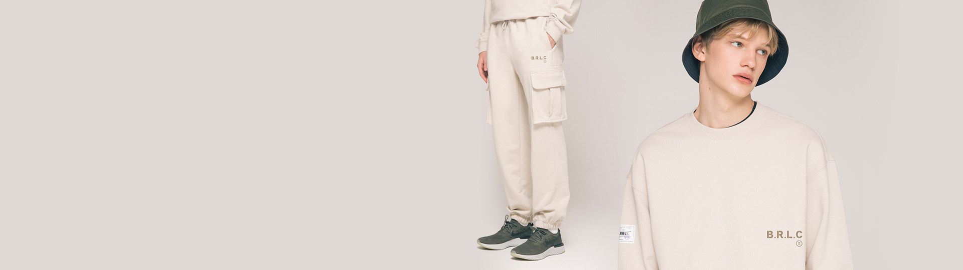 Unisex B.R.L.C Sweatshirts<br>& Pocket Jogger Pants Set